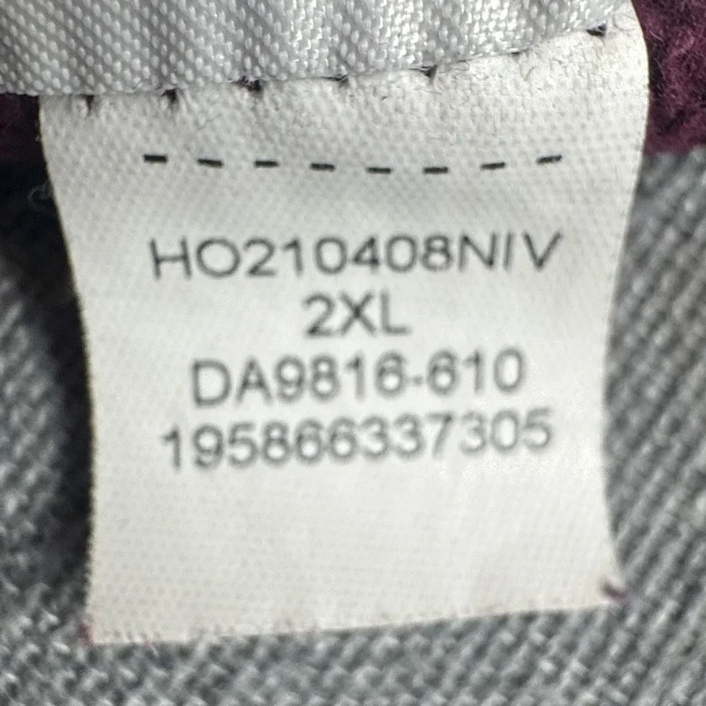 Jordan Hoodie Mens 2XL Purple Flight Patch Pullover Fleece Sweatshirt DA9816-610